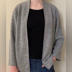 Anne Klein Open-front Cardigan (heather grey, size S, brand new)